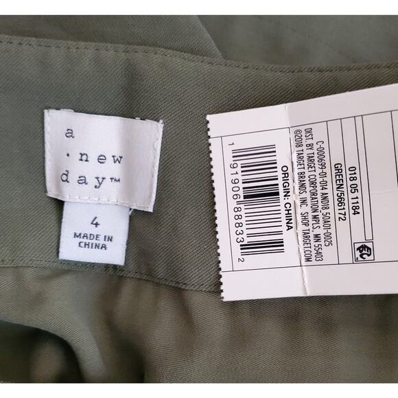 A New Day Womens Size 4 Green Cargo Button‎ Front Skirt New - Picture 4 of 5